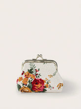 Buy SHEIN Rose Canvas Short Wallet 1 Clutch Fabric Women'S Floral Coin Purse Card Holder in Pakistan