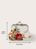 Buy SHEIN Rose Canvas Short Wallet 1 Clutch Fabric Women'S Floral Coin Purse Card Holder in Pakistan