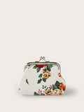 Buy SHEIN Rose Canvas Short Wallet 1 Clutch Fabric Women'S Floral Coin Purse Card Holder in Pakistan