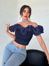 Buy SHEIN Aloruh Women's Exaggerated Off Shoulder Cropped Top in Pakistan