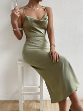 Buy SHEIN BAE Draped Detail Crisscross Backless Split Hem Cut Out Waist Cami Dress in Pakistan