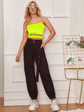Buy SHEIN BAE Neon Yellow Cutout Cropped Cami Top in Pakistan