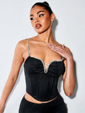 Buy SHEIN BAE Rhinestone Detail Bustier Cami Top in Pakistan