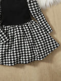 Buy SHEIN Baby Girl Houndstooth Puff Sleeve Dress in Pakistan