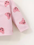 Buy SHEIN Baby Girl Newborn Cartoon Graphic Tee & Pants & Accessory 3D Ears Hat in Pakistan