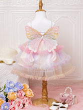 Buy SHEIN Baby Girl Ombre Ruffle Trim Mesh Overlay Cami Dress in Pakistan