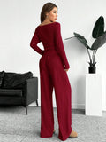 Buy SHEIN EZwear Red Knitted Women Bodysuit Set in Pakistan