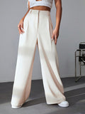 Buy SHEIN EZwear Solid Wide Leg Pants in Pakistan