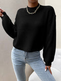 Buy SHEIN Essnce Mock Neck Drop Shoulder Sweater in Pakistan