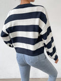 Buy SHEIN Essnce Striped Pattern Drop Shoulder Open Front Cardigan & Cami Knit Top in Pakistan