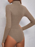 Buy SHEIN Essnce Turtleneck Waffle Knit Tee Bodysuit in Pakistan