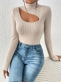 Buy SHEIN Frenchy Cut Out Turtleneck Tee in Pakistan