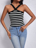 Buy SHEIN Frenchy Striped Print Halter Top in Pakistan