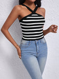 Buy SHEIN Frenchy Striped Print Halter Top in Pakistan