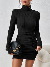 Buy SHEIN SHEIN Frenchy Turtleneck Ruched Detail Bodycon Dress in Pakistan