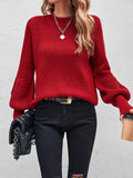 Buy SHEIN LUNE Mock Neck Lantern Sleeve Sweater in Pakistan
