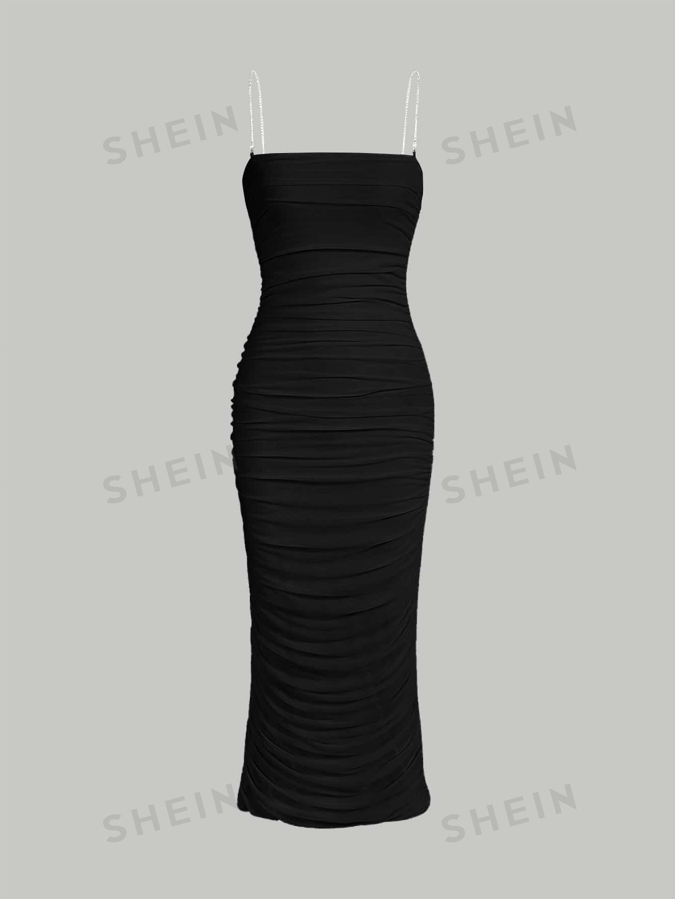 Buy SHEIN MOD Chain Detail Ruched Cami Dress in Pakistan