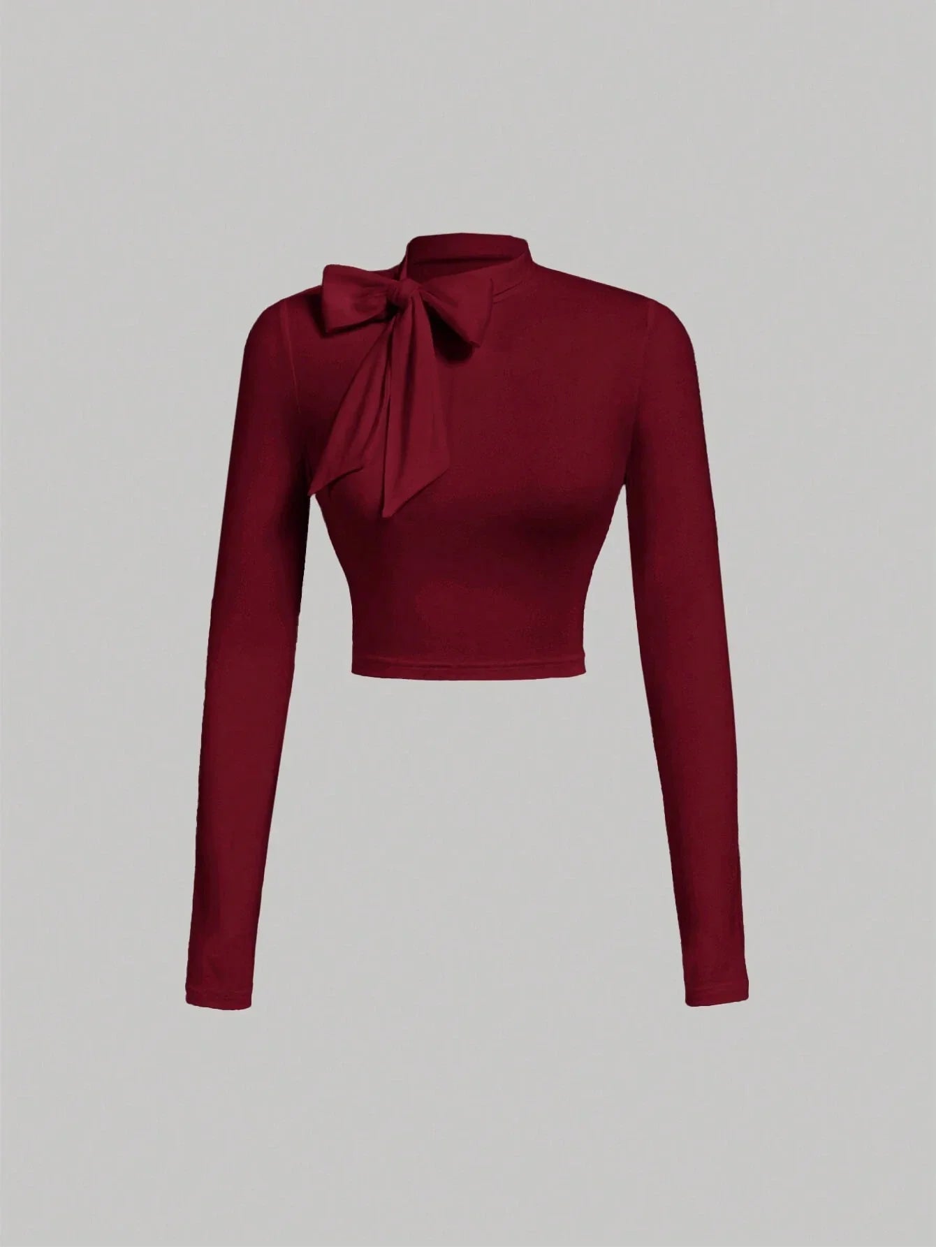 Buy SHEIN MOD Women's Spring And Autumn Casual White Bow Tie T-Shirt in Pakistan