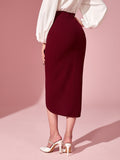 Buy SHEIN Modely Ruched Tulip Hem Skirt in Pakistan