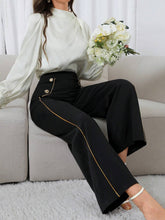 Buy SHEIN Modely Women's Casual Color-Block Wide-Leg Pants With Rolled Edge in Pakistan