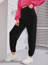 Buy SHEIN Mulvari Solid Drawstring Waist Joggers in Pakistan