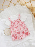 Buy SHEIN Newborn Baby Girls Cute Versatile Pink Heart Playsuit For Summer in Pakistan