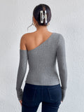 Buy SHEIN Privé Asymmetrical Neck Cut Out Sweater in Pakistan