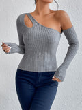 Buy SHEIN Privé Asymmetrical Neck Cut Out Sweater in Pakistan