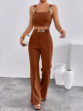 Buy SHEIN Chain Detail Cami Top & Flare Leg Pants in Pakistan