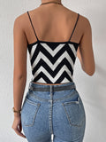 Buy SHEIN Priv̩ Chevron Pattern Cami Knit Top in Pakistan
