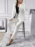 Buy SHEIN Priv̩ Contrast Collar Flap Detail Blazer & Suit Pants in Pakistan