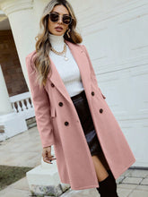 Buy SHEIN Priv̩ Lapel Collar Double Breasted Overcoat in Pakistan
