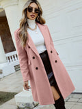 Buy SHEIN Priv̩ Lapel Collar Double Breasted Overcoat in Pakistan