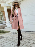 Buy SHEIN Priv̩ Lapel Collar Double Breasted Overcoat in Pakistan