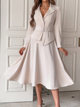 Buy SHEIN Privé Peak Collar Buckle Belted Blazer & Flare Skirt in Pakistan