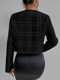 Buy SHEIN Priv̩ Plaid Pattern Button Front Overcoat in Pakistan