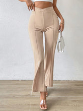 Buy SHEIN Priv̩ Solid Flare Leg Pants in Pakistan