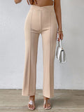 Buy SHEIN Priv̩ Solid Flare Leg Pants in Pakistan