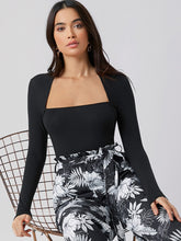 Buy SHEIN Priv̩ Square Neck Fitted Top in Pakistan