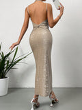 Buy SHEIN Priv̩ Twist Backless Sequin Cami Dress in Pakistan