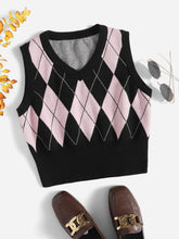 Buy SHEIN Qutie Argyle Pattern Sweater Vest in Pakistan