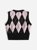 Buy SHEIN Qutie Argyle Pattern Sweater Vest in Pakistan
