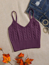 Buy SHEIN Relaxiva Women's Solid Color Casual Loose Knit Camisole Top For Fall And Winter in Pakistan