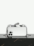 Buy SHEIN SXY Silver Irregular Geometric Shaped Fashion Evening Bag in Pakistan