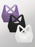 Buy SHEIN Sport Studio 3 Pack Criss Cross Back Sports Bra in Pakistan
