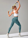 Buy SHEIN Sport Studio High Stretch Seamless Absorbs Sweat Quick-Drying Graphic Print Sports Leggings in Pakistan