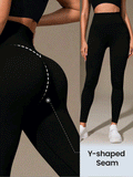 Buy SHEIN Sport Studio High Waisted Ribbed Seamless Slim Leggings For Women in Pakistan