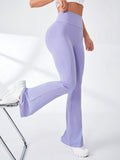Buy SHEIN Sport Studio Wide Waistband Flare Leg Sports Pants in Pakistan
