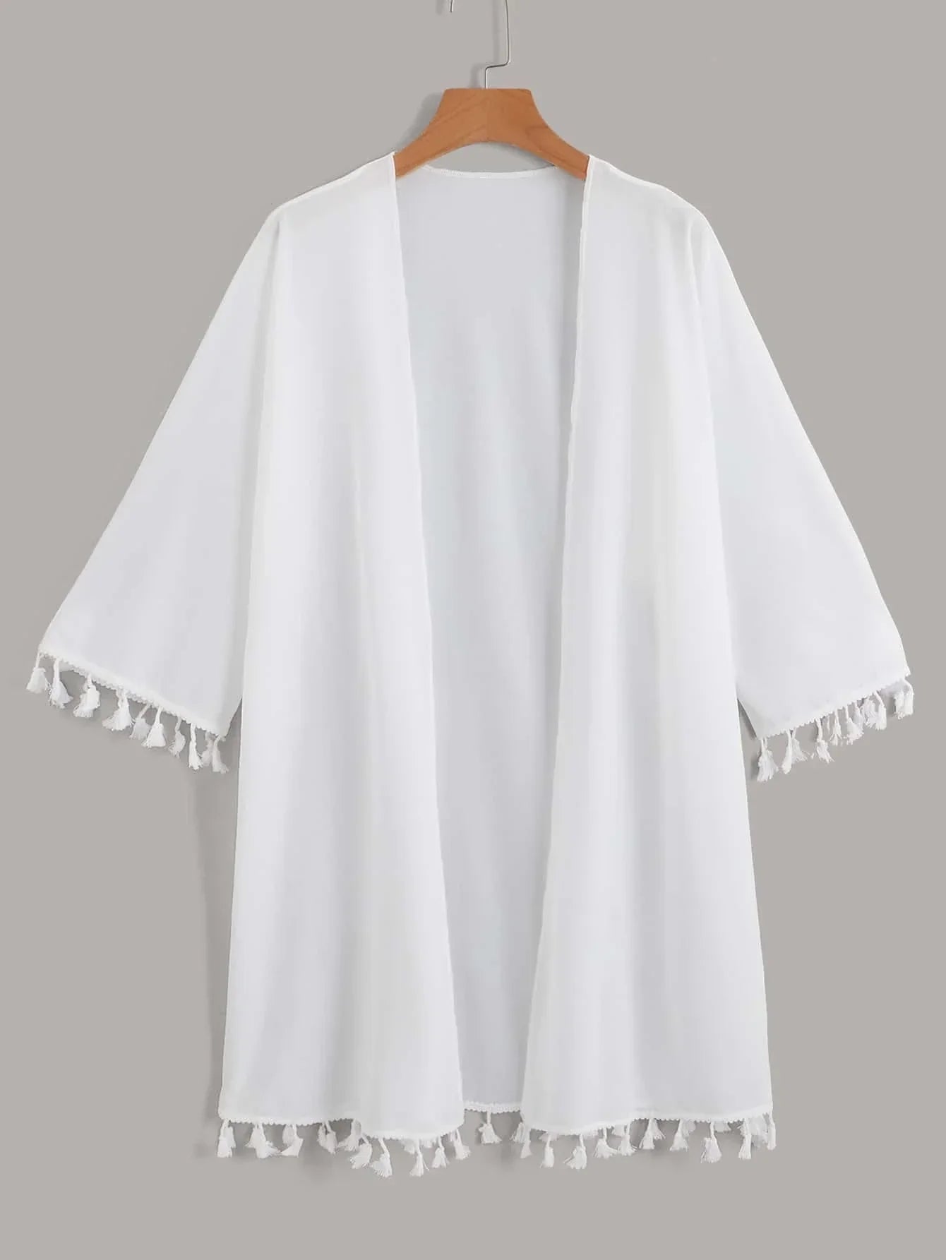 Buy SHEIN Swim Summer Beach Tassel Decor Kimono in Pakistan