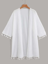 Buy SHEIN Swim Summer Beach Tassel Decor Kimono in Pakistan